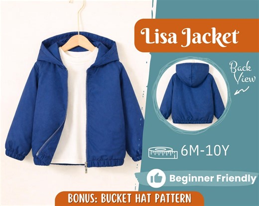 Jacket Sewing Pattern for Kids, Jacket Pattern, Kids Sewing Pattern, PDF Pattern, Beginner Pattern, Sewing Pattern Toddlers, Coat Pattern - Etsy Canada