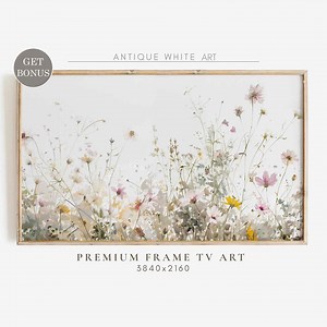 Samsung Frame TV Art, Spring Wildflower Field, Country Flowers Art, Warm Tone Wildflowers Art, Digital Download Frame TV Art | TV275 - Etsy