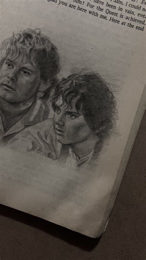 “I am glad you are here with me. Here at the end of all things Sam” Drew Frodo and Sam in my #LOTR book. #lordoftherings #lordoftheringstiktok #frodobaggins #frodoandsam #artistsoftiktok #art