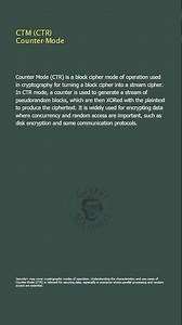 CTM or CTR - Counter-Mode - Security+