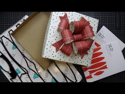 Diamond Press Large Bow Die Gift Box Tutorial! An Impressive Bow!