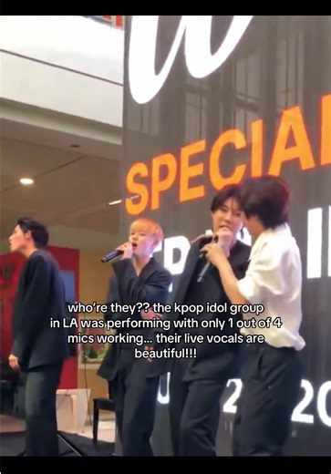 The Wind K-pop live vocals with 1 of 4 mics working — LA performance