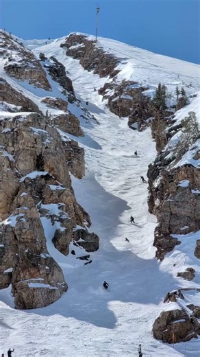 The Legendary "Main Chute" at Alta Ski Area ⛷️🏔️