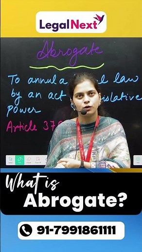 🚨 What Does Abrogate Mean? | Law in 1 Minute