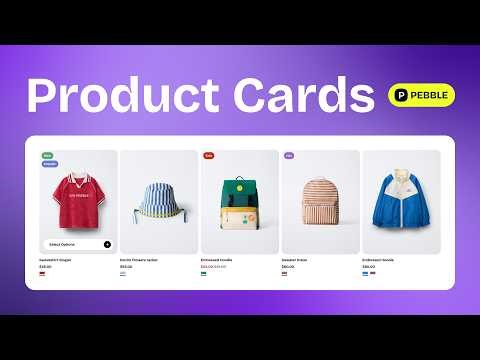 Customize Product Cards in Shopify | Pebble Theme Tutorial