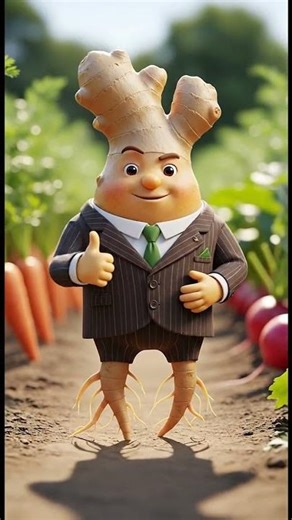 Meet Ginger Man: The Friendly Root Vegetable Character!