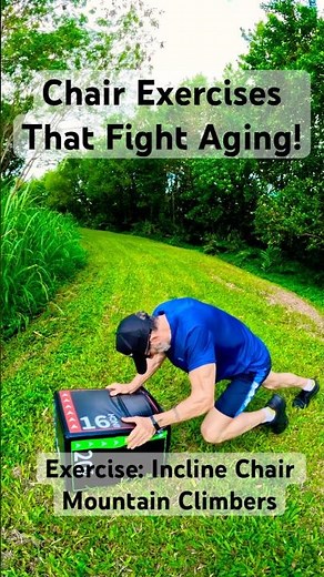 This advanced chair workout combines full-body strength and cardiovascular training #chairworkout