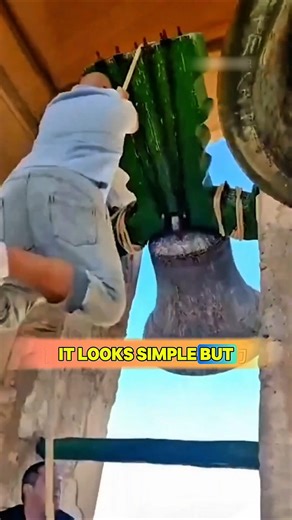 A bell ringer works with massive church bells—some weighing up to 15 tons.
