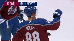 Necas starts scoring on breakaway