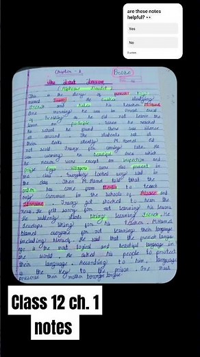 Class 12 English chapter 1 Notes summary #english #music