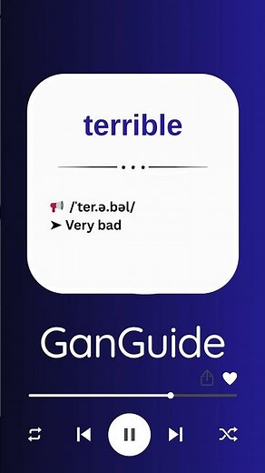 A1 English Word: TERRIBLE | Meaning & Pronunciation