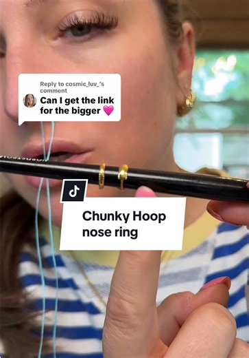 Chunky Gold Nose Ring: How to Remove & Swap Hinged Hoops