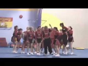 Cheerleader loses his pants
