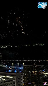 KCCI's downtown skycam captured the bright and colorful Iowa Cubs fireworks show tonight. Watch as it lights up the Des Moines skyline! | KCCI