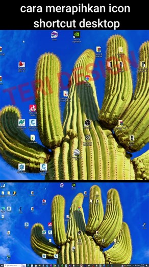 Cara merapihkan icon atau shortcut di layar desktop