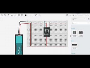 How to display 0-9 using Seven segment display/ATALlab/tinker cad/ number display