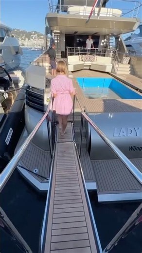 🤿 Yacht swimming pool 🩳 #shorts #yacht #swimming