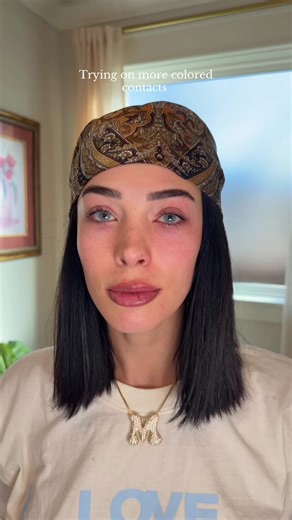 Trying on Colored Contacts: Vision Blue and SL70 Gray