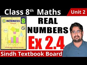 🔴 Unit 2 Exercise 2.4 Class 8 Maths Sindh Textbook Board