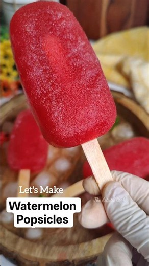 Watermelon Popsicles Recipe 👆🍉 #watermelon #popsicle #recipe #ytshorts #trending