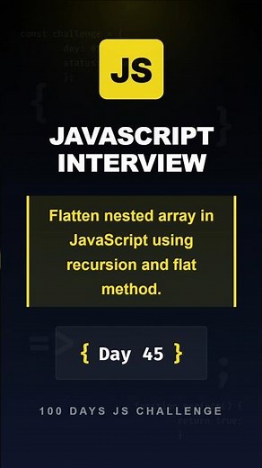 Flatten nested array in JavaScript using recursion and flat method