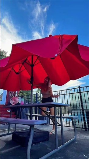 Presley It covers my whole patio and looks amazing ! 13/15ft Large Patio Umbrella, Extra Large