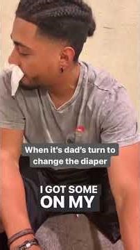 First time dad changing a diaper #funny #funnyvideo #funnytiktok