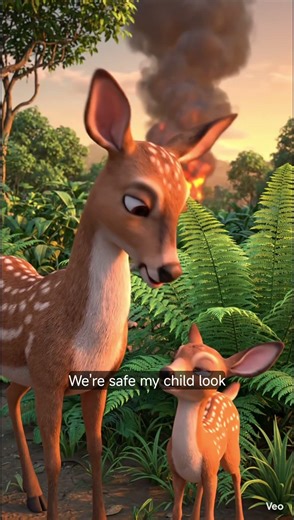 The deer and fire || #anime #deer #fire