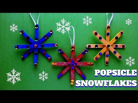 Christmas Craft - Popsicle Stick Snowflake - Popsicle Stick Craft