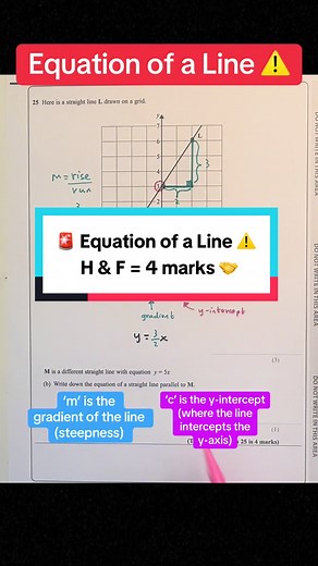 Understanding the Equation of a Line in GCSE Maths