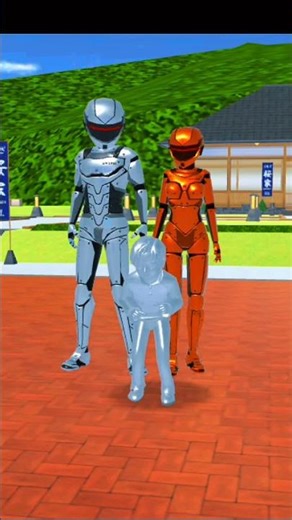 yuta robot family transformation #sakuraschoolsimulator #shorts