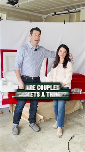 Are couples caskets a thing?! ⚰️ #casket #caskets #coffin #funeral #funeralservice #funeralhome