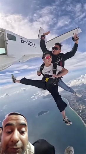 best sky diving in jet#funny #skydiving #prank