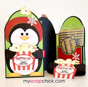 Popcorn Penguin Gift Wrap - My Scrap Chick