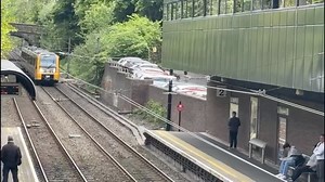 🚊 Customers getting their first chance to see the new Metro train today at South Gosforth on daytime testing. 😀🙌 | Tyne and Wear Metro