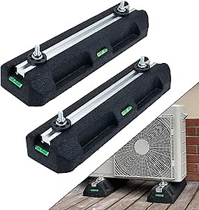 BJADE'S Mini Split Floor Mounting Base Mounting Feet,Rubber Anti-Vibration Pads for Mini Split AC Condenser,Shock Absorbing.