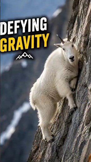 mountain goat defying gravity #mountains #mountainlife #mountainvillagelife