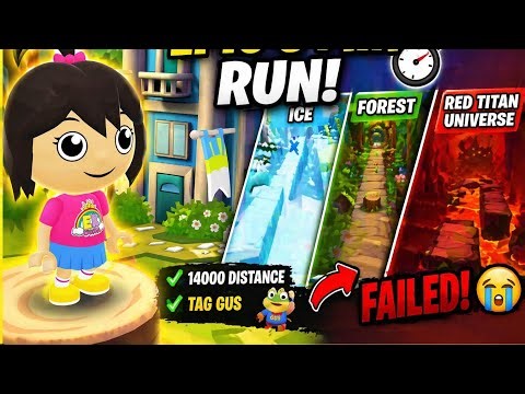 Kate’s 5 Minute Epic Run 😱🔥 | Multi Worlds, Missions & Final Fail | Run #4 #tagwithryan #ryan