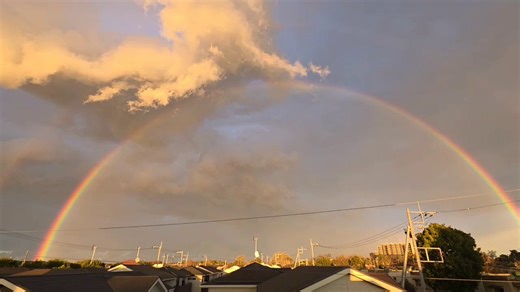 速報 我が家から白い龍神が虹を渡っているかのような光景🐉🌈✨#つくばの虹