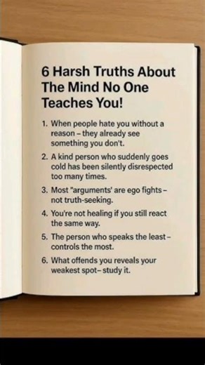 6 Harsh Truths About the Mind No One Teaches You | Dark Psychology Facts