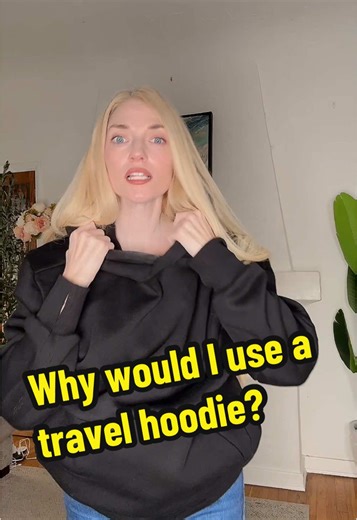 Let’s be real, I’m not bringing a blanket on the plane. This travel hoodie is the next best thing. #travelhoodie #tiktokshopstockup #tiktokshopcreatorpicks #tiktokshopsparkcreator #travelessentials