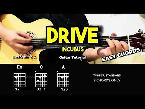 Drive - Incubus | Easy Guitar Tutorial For Beginners (CHORDS & LYRICS) #guitarlesson