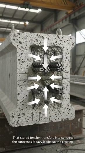 Pretensioned Precast Girders: How Bridge Beams Are Stressed BEFORE the Pour #posttension