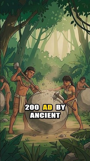 How were giant stone balls made in ancient Costa Rica?