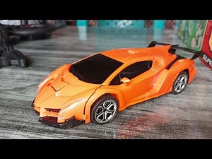 Lamborghini RC car unboxing in testing video