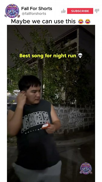 Best song for a night run 😂 #running