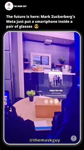 The future is here: Mark Zuckerberg's Meta just put a smartphone inside a pair of glasses. #shorts