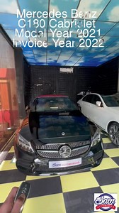 Mercedes Benz C180 Cabriolet // Model year 2021 // Invoice year 2022 // Mileage 600kms //Unregistered Black color with brown leather interior and red soft top // It include following options:•AMG line interior •AMG line exterior •Apple Carplay smartphone integration•Rear view camera•Active parking assist•Automatic dimming inside rearview mirror and outside mirrors•Burmester sound system•Digital instrument cluster •Smoker package•Rain sensor•Cruise control•Tire pressure monitor •Sports suspension