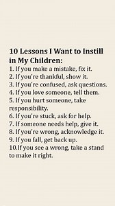 305K views · 2.1K reactions | 10 Lessons I Want to Instill in My Children | Happy Life | Facebook