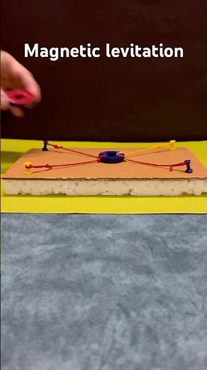 🧲Floating magnet 🧲#magnetpower #magnetic #levitation #science #schoolproject #floating #magnet